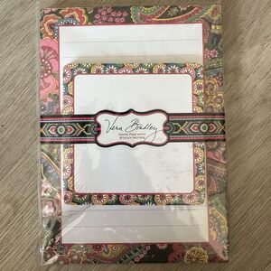 Vera Bradley Note Pad Set Note Pad & Sticky Notes Symphony In Hue Pattern NEW